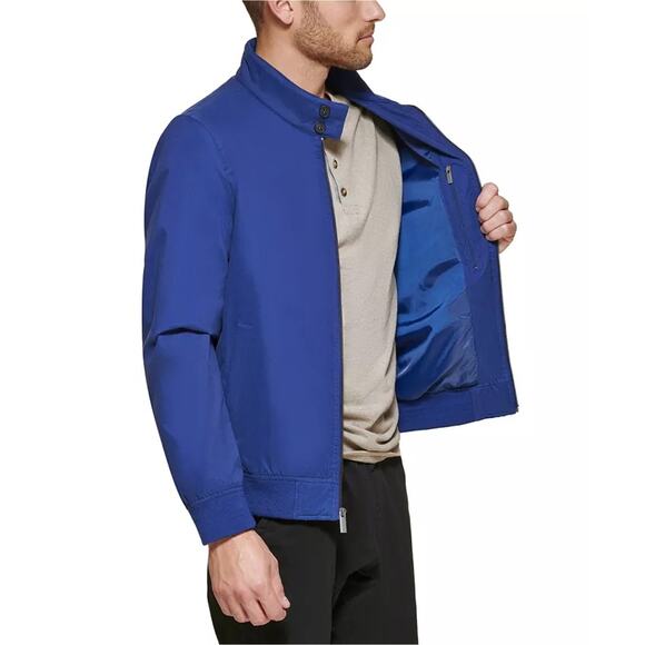 Club Room Men's Cobalt Blue Lightweight Water Resistant Bomber Jacket Size L - Picture 4 of 5